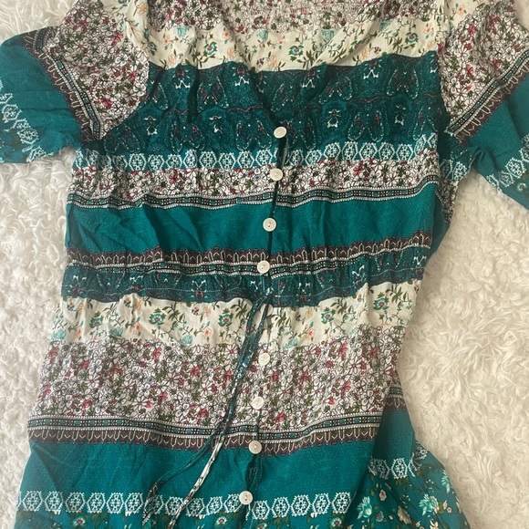 Boho Maxi Button Down Dress - Picture 3 of 5